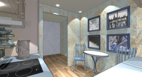 Дизайн маленькой кухни 6 кв. 09