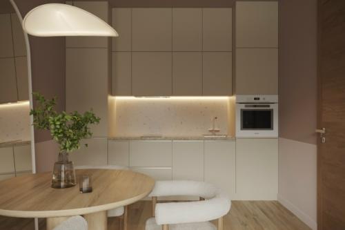 Проект однокомнатной квартиры 43 м 2 в Ханты-мансийске. 01