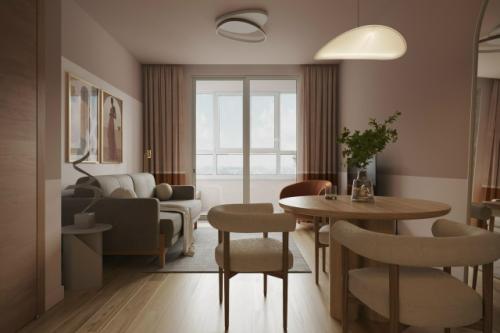 Проект однокомнатной квартиры 43 м 2 в Ханты-мансийске. 04