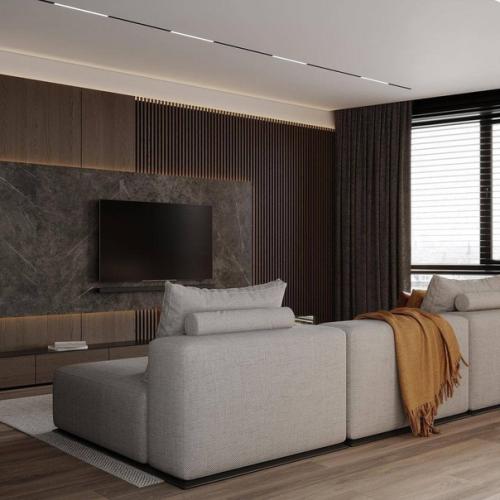 Роскошный интерьер кухни - гостиной. 03