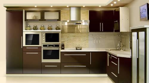 Одноцветная (однотонная кухня). 01