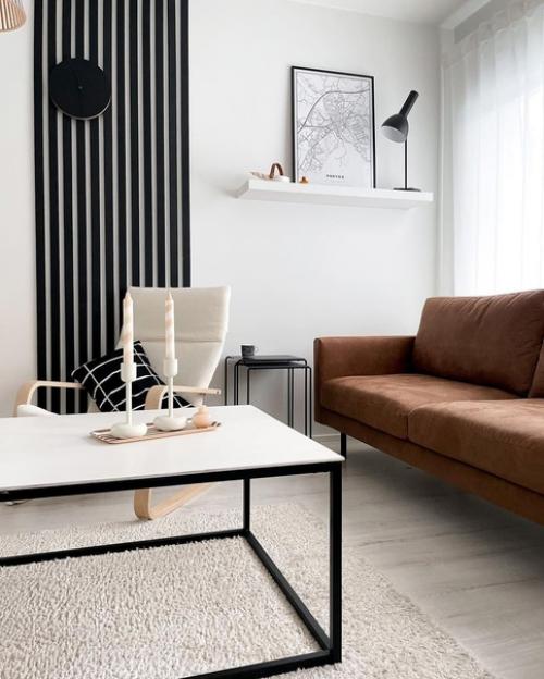 Черно-белые детали в интерьере финского дома. 04