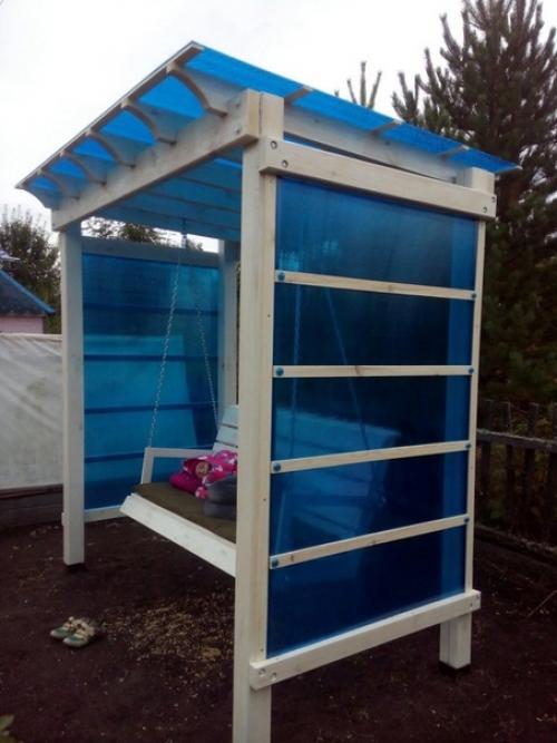 Как сделать красивые качели для дачи! 03