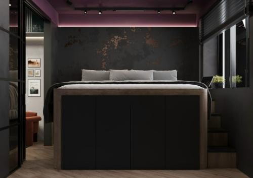 Оригинальный проект 1-комнатной квартиры 30, 3 м 2 для молодой женщины. 03