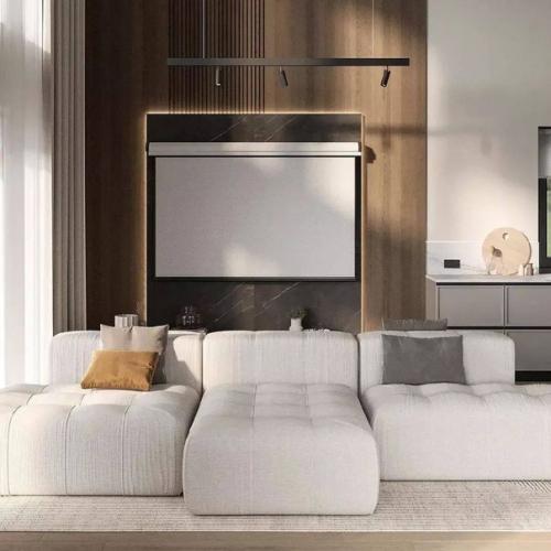 Интерьер этой кухни - гостиной получился стильным, современным, уютным и очень функциональным. 07