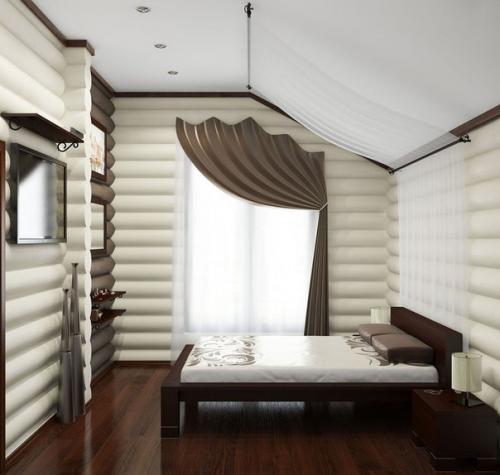 Дизайн интерьера деревянного дома, оформление деревянного дома. 09