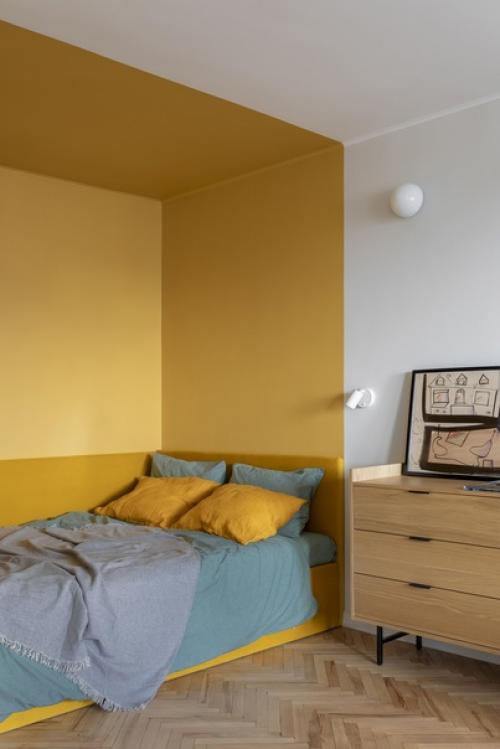 Яркий интерьер квартиры 42 кв. 03