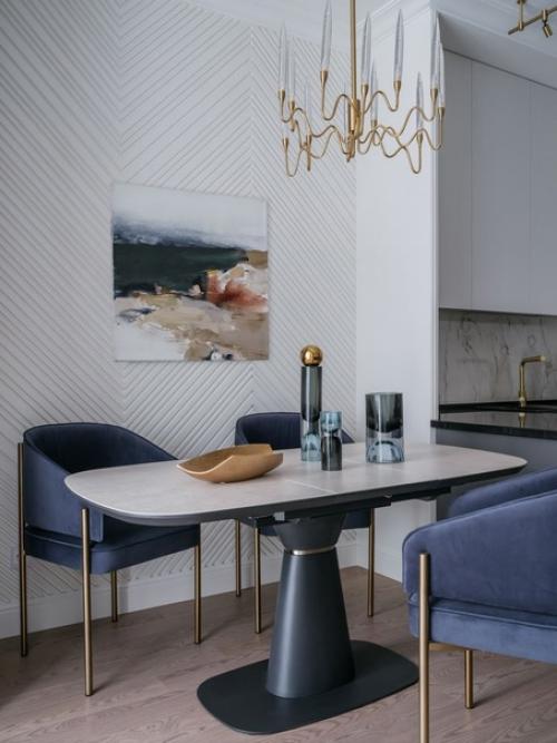 Интерьер кухни - гостиной в современном стиле. 07