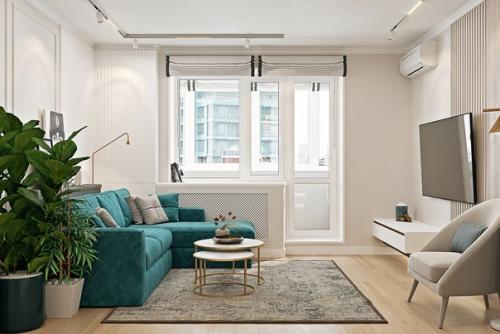 Однокомнатная квартира площадью 45 м. кв для молодой женщины. 01