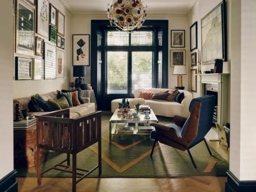 Мезонет в кенсингтоне: смелый микс цвета, узора и искусства. 01