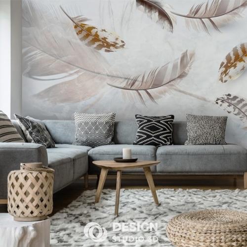 Пернатый декор стен. 01