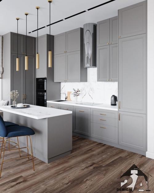 Кухня - гостиная. Площадь комнаты: 41, 9 кв. 02