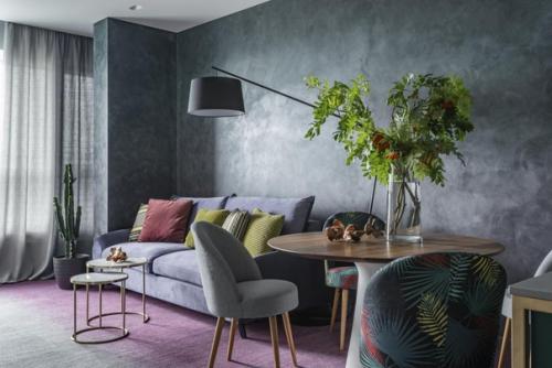 Двухкомнатная квартира 81 м для молодой пары, жаждущей цветовых экспериментов. 01