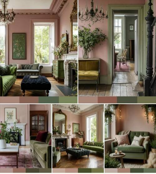 Сочетание нежно-розового и светло-зеленого в интерьере создает ощущение весны, свежести и праздника.  