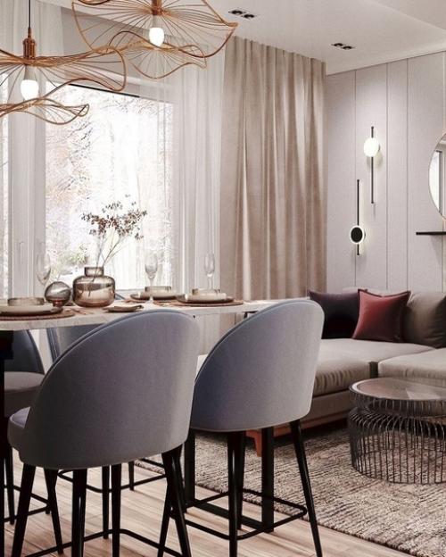 Гоcтиная, совмeщенная с куxней - это вполне pазумное и стильное pешение. 02