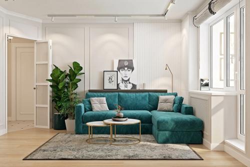 Однокомнатная квартира площадью 45 м. кв для молодой женщины. 02