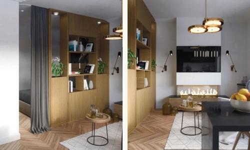 Современный интерьер квартиры площадью 27 кв. 05