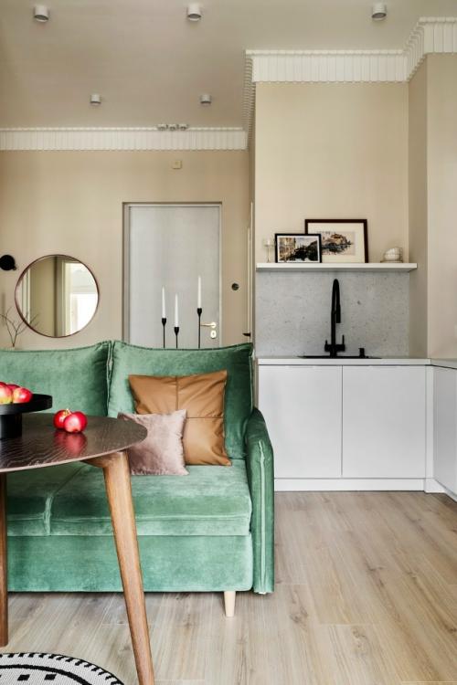 Интерьер квартиры в современном стиле (43 кв. 02