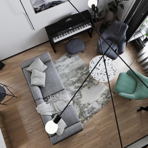 Небольшая кухня - гостиная. 08