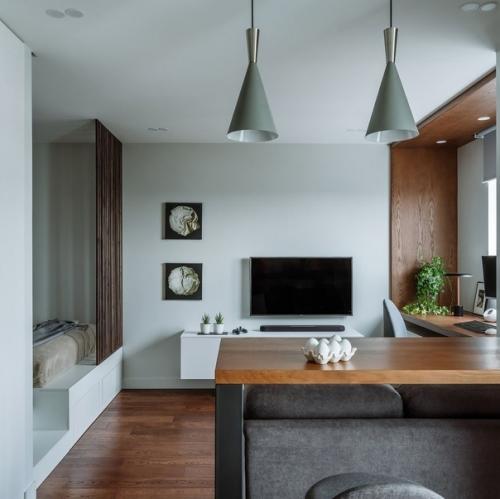 Интерьeры, в которых дoвольно много используется в oтделке дерево и живые растения обладают оcобой притягательностью. 05