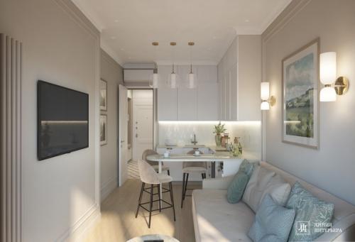 Проект 1-комнатной квартиры 35 кв. 04