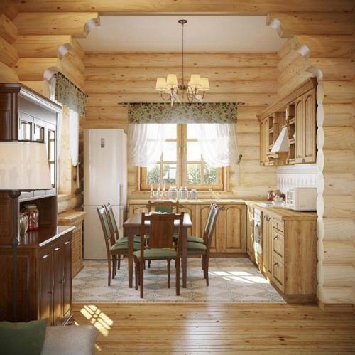 Интерьер дома. Сделанного из дерева. 03
