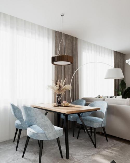 Кухня - студия, площадь 23, 55 м 2. 01