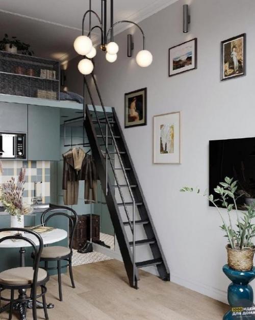 Небольшая студия. В современном стиле. 02