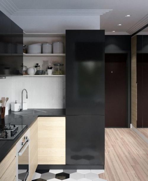 Современный интерьер квартиры площадью 27 кв. 02