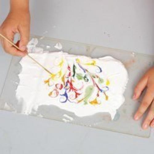 Мы рисуем с детьми по пене для бритья? 02