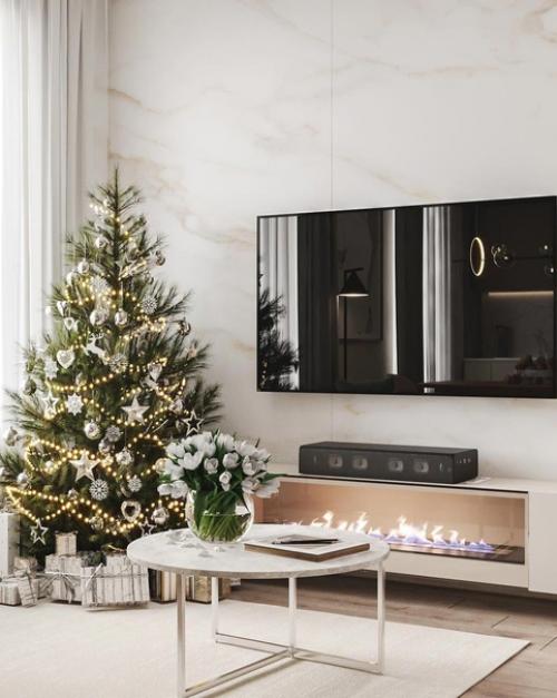 Интерьер кухни, объединенной с гостиной. 03