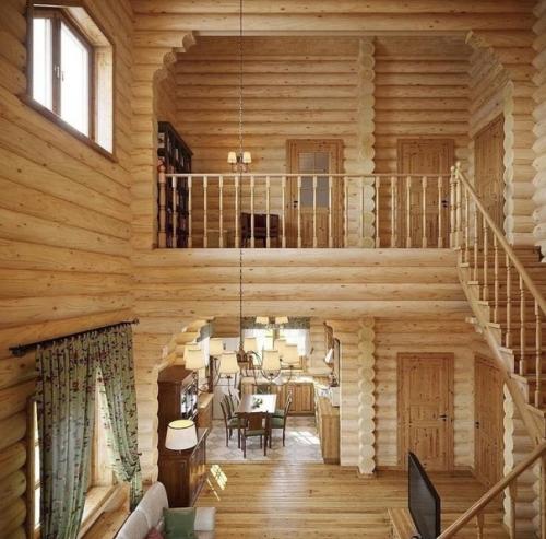 Интерьер дома. Сделанного из дерева. 05