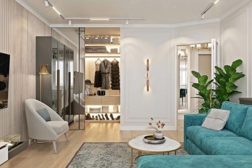 Однокомнатная квартира площадью 45 м. кв для молодой женщины. 03