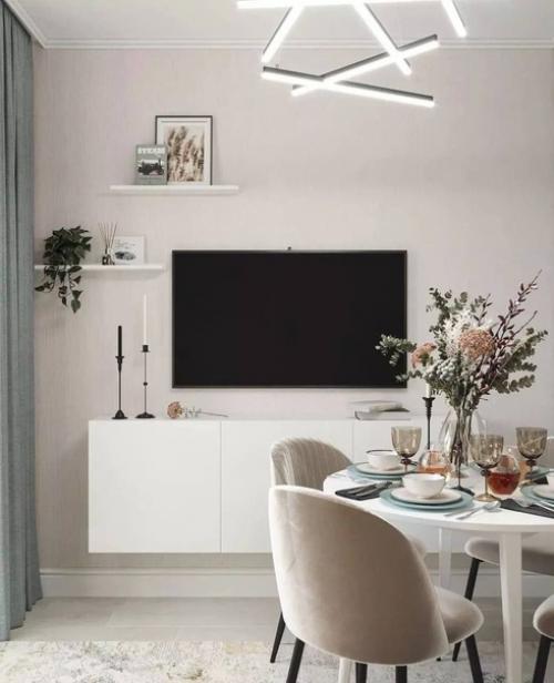 Стильный дизайн кухни - гостиной и лоджии. 01