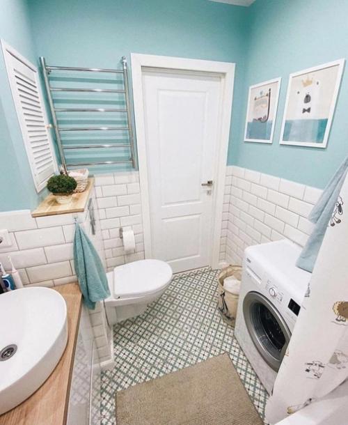 Интерьер ванной комнаты. 01