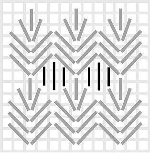 Вышивка салфетки целлофаном. 01