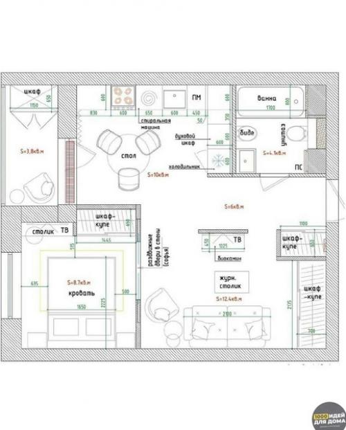 Интерьер просторной студии. 09
