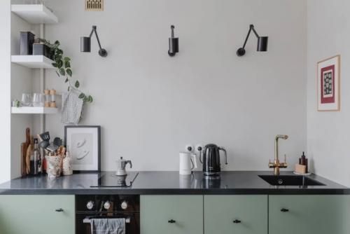 Лаконичный дизайн московской хрущевки 29 м 2 в стиле японского минимализма и с элементами ваби - саби. 05