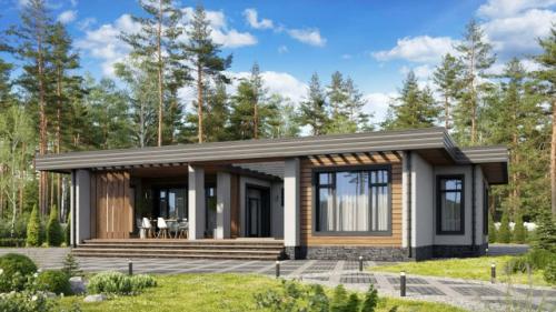 Планировка загородного дома молодёжный от компании ПСК нархозстрой. 01