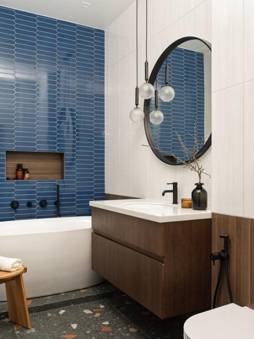 Реализованный интерьер яркой квартиры, площадью 104 кв. 05