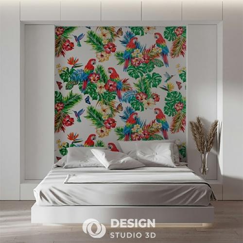 Пернатый декор стен. 02