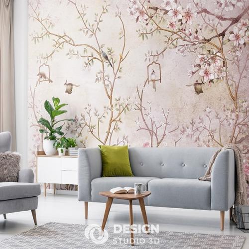 Пернатый декор стен. 04