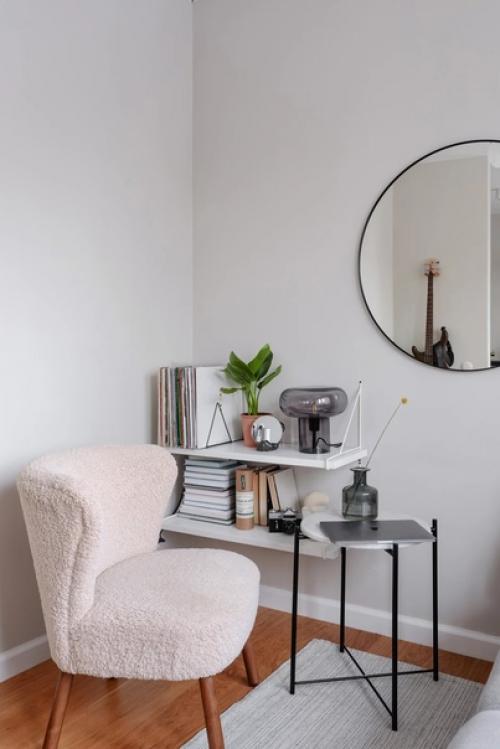 Лаконичный дизайн московской хрущевки 29 м 2 в стиле японского минимализма и с элементами ваби - саби. 02