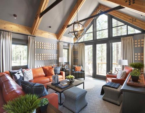 Интерьер загородного коттеджа в лесу. 07