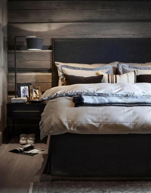 Атмосферные темные интерьеры горного шале в Норвегии. 05