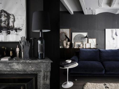 Красивый интерьер. В чёрном цвете. 09