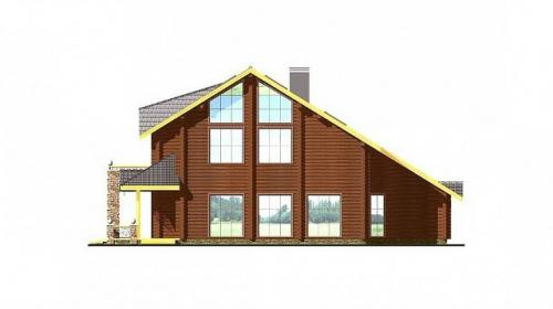 Солидный бревенчатый дом. 08