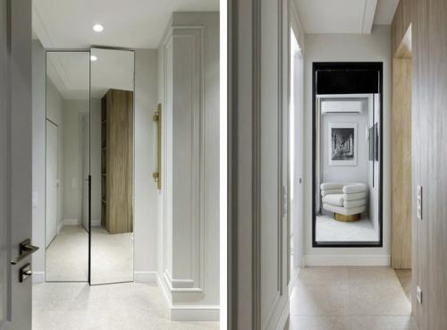 Монохромный шик: серо - белый дизайн интерьера однокомнатной квартиры. 07