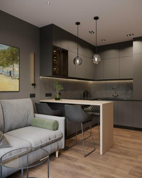 Проект 1-комнатной квартиры 34 м 2 в ЖК Селигер сити в Москве. 01