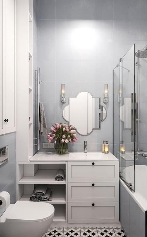 Чудесная легкая неоклассика в интерьере однушки площадью 48 кв. 07